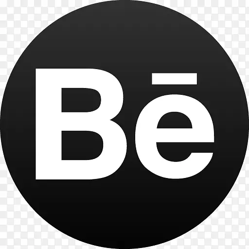 社交媒体电脑图标Behance-Behance黑色圆圈图标