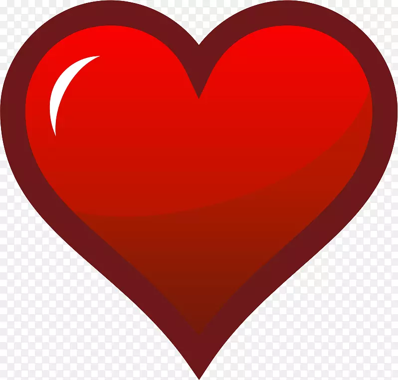心电脑图标剪辑艺术-红色心脏图标黑色边框