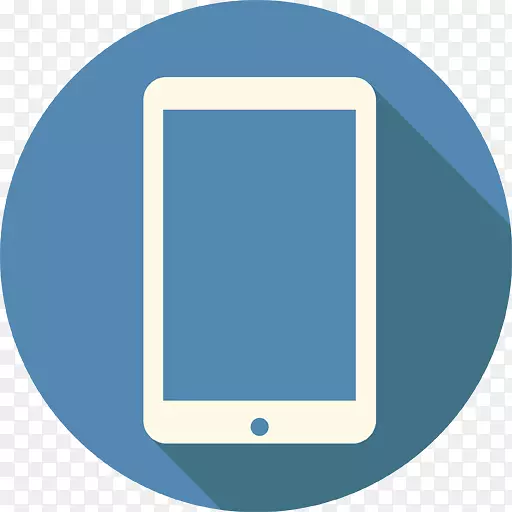 笔记本电脑iPad电脑图标手持设备移动平板图标长阴影媒体图标