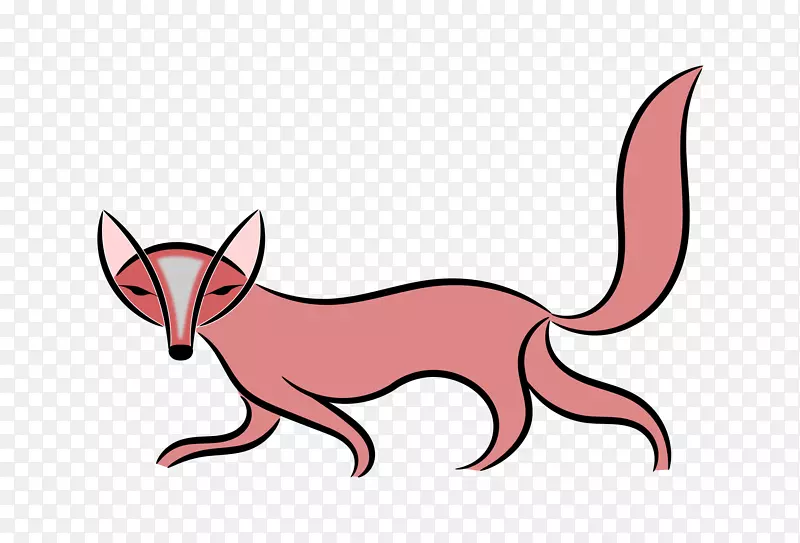 狐狸剪贴画-饥渴的狐狸剪刀