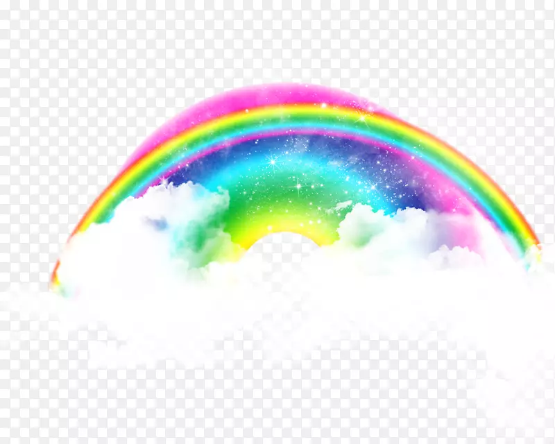 电脑图标彩虹云-真正的彩虹，云彩，灯光，效果，彩虹PNG
