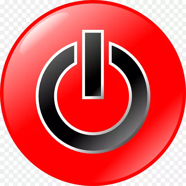 按钮可伸缩图形计算机图标剪贴画红色黑色电源按钮符号图标