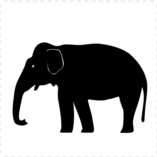 亚洲象非洲象剪贴画-象像svg