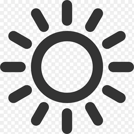 黑白电脑图标设计-图标下载Sun PNG