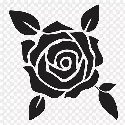 黑色玫瑰剪贴画-SVG免费
