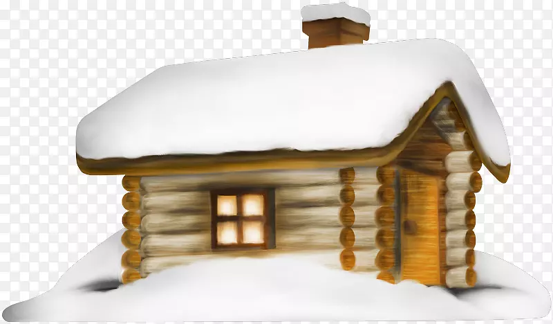雪屋剪贴画-房屋剪贴画透明