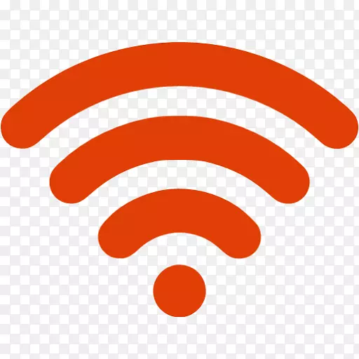 无线网络热点-橙色无线图标png