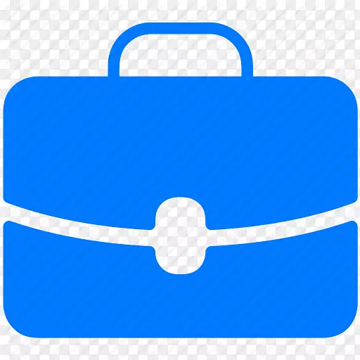 电脑图标公文包-简短袋蓝色图标