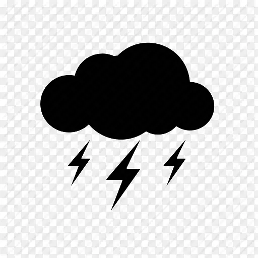 雷雨闪电天气-绘制雷暴图标