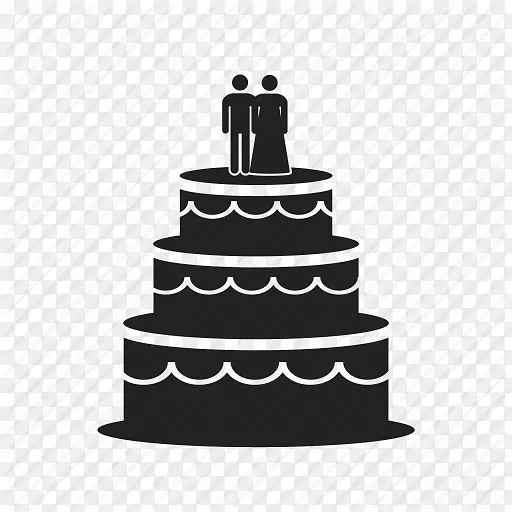 婚礼蛋糕面包店生日蛋糕电脑图标-新娘SVG图标