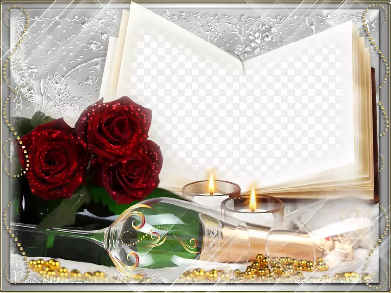爱情相框红心浪漫相框桌面壁纸-浪漫爱情相框背景PNG