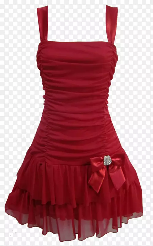 婚纱剪贴画-红色短裙PNG
