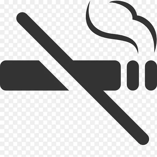 禁止吸烟电脑图标签名剪贴画-禁止吸烟。