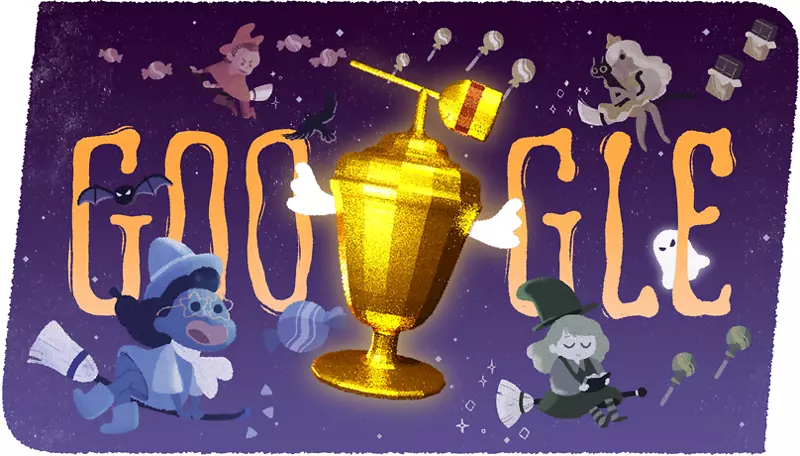 万圣节糖果游戏谷歌涂鸦-2015年万圣节全球糖果杯谷歌涂鸦PNG