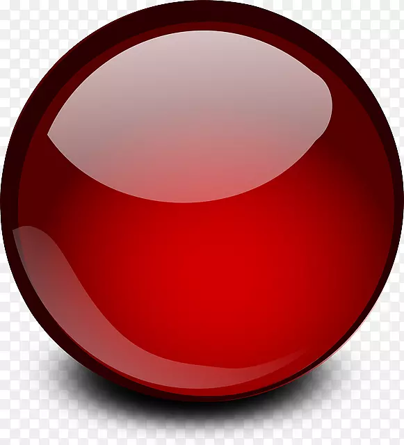 球体电脑图标剪辑艺术-红色光泽球png