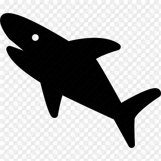 鲨鱼电脑图标鱼夹艺术画鲨鱼图标
