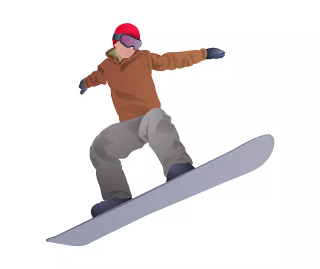 2018年冬奥会冬季运动剪贴画-滑雪板透明PNG背景