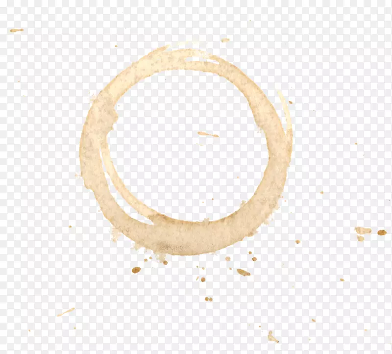 圆形字体-咖啡污迹剪贴画