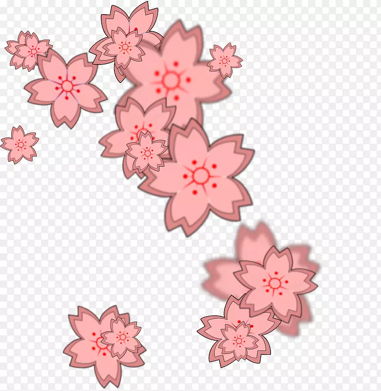 樱花插花艺术-樱花花瓣下载免费图片PNG