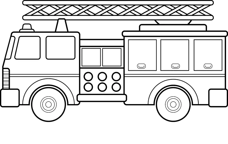 消防车着色本消防车消防站-儿童用卡车图片