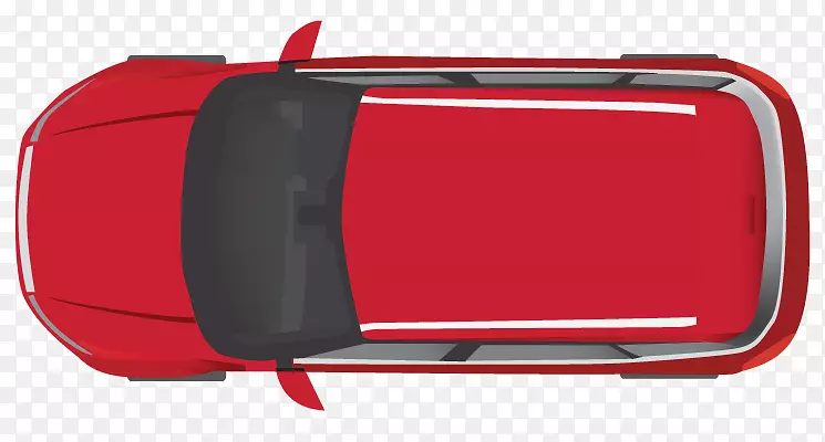汽车剪贴画-红色车顶PNG