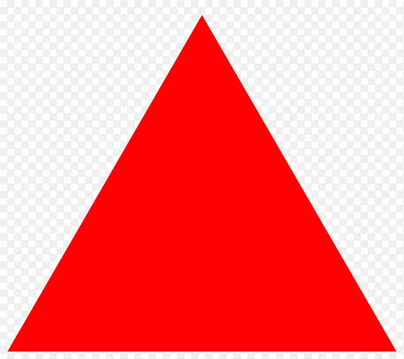 直角三角形剪贴画-红色三角PNG