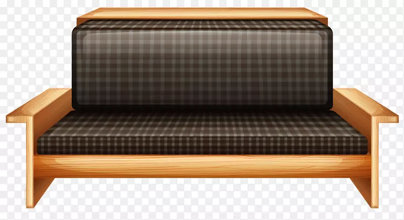 家具沙发椅剪贴画.棕色长方形剪贴画