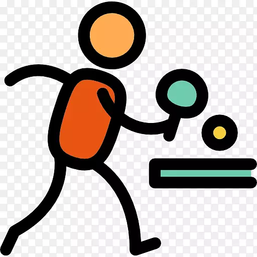 乒乓球和成套电脑图标球拍-体育乒乓球图标