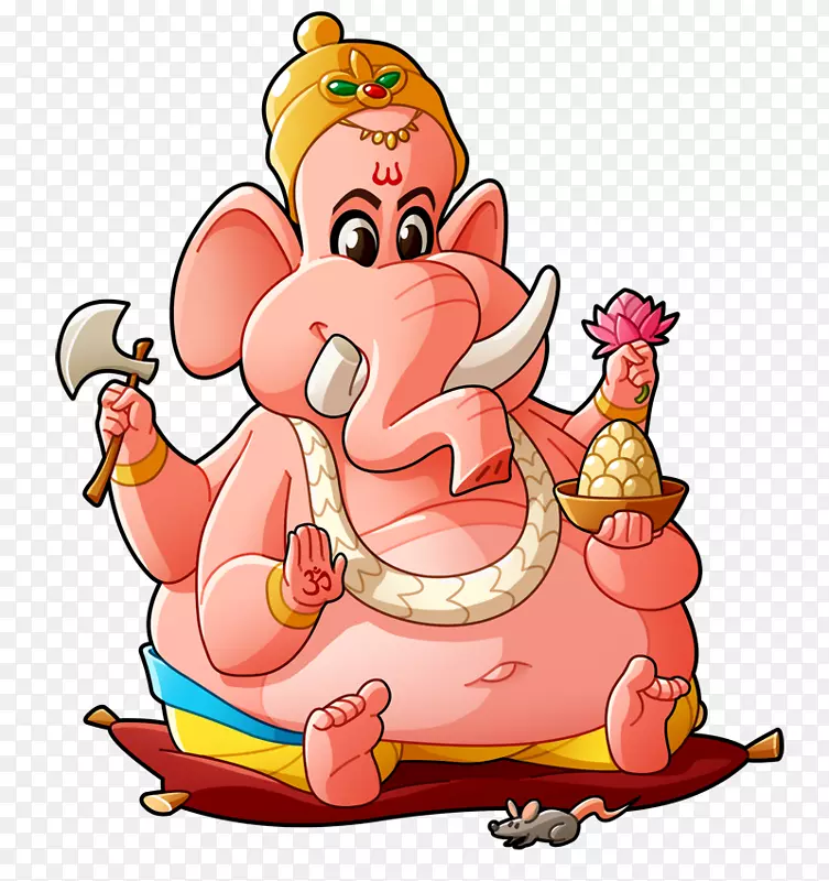 Ganesha Ganesh Chaturthi卡通素描-甘尼萨素描