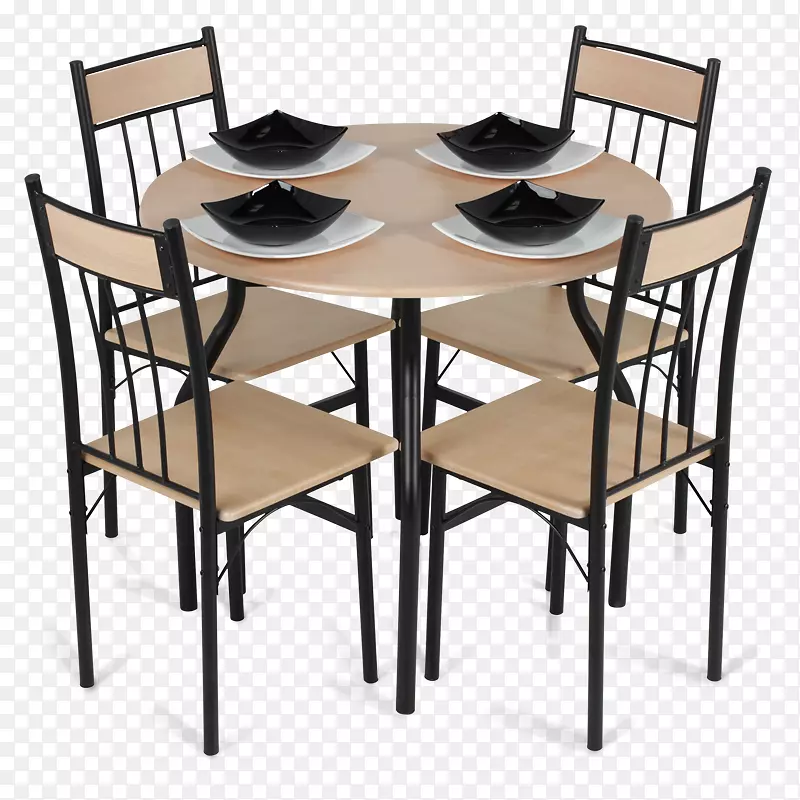桌椅餐厅床垫家具.带4把椅子的餐桌