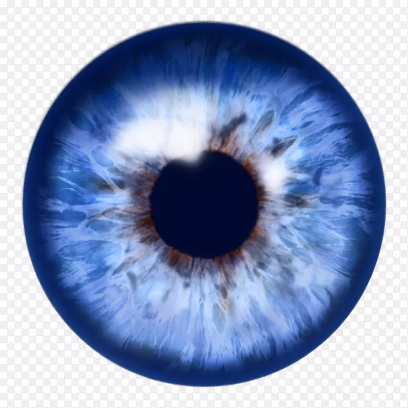 眼虹膜摄影-蓝眼睛3b png