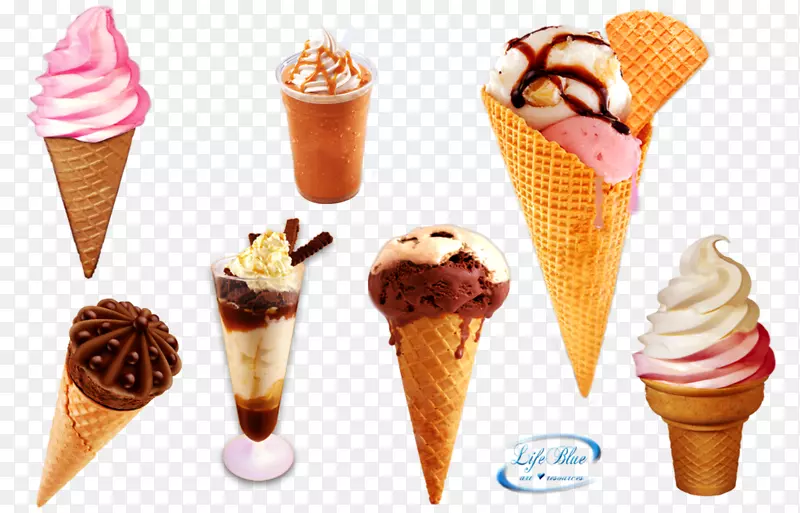 巧克力冰淇淋锥，圣代冷冻酸奶-冰淇淋下载图标免费载体