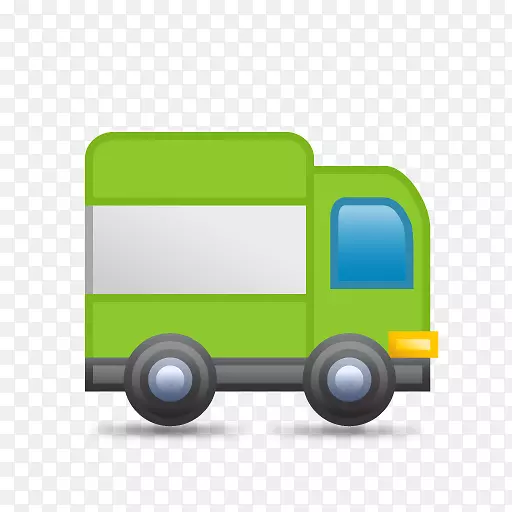 卡车电脑图标送货车分发-绿色卡车图标png