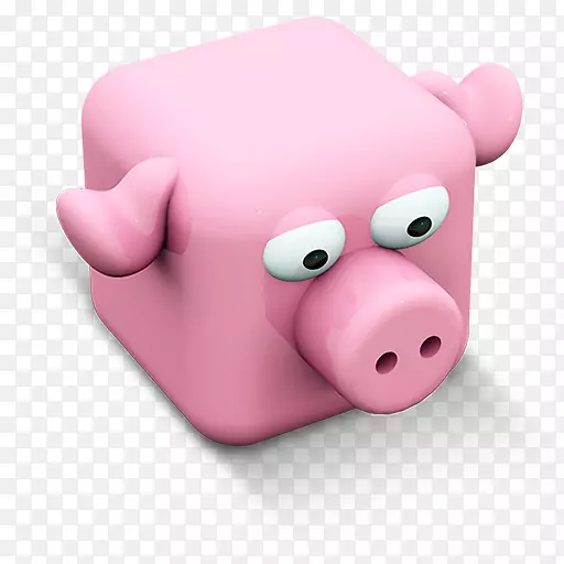粉红色的猪就像的鼻子-小猪