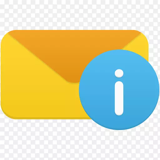 蓝色角符号材料-电子邮件信息