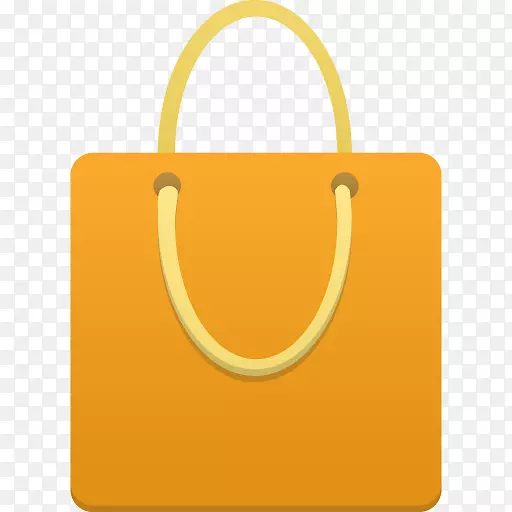 象征黄色手袋-购物袋橙色
