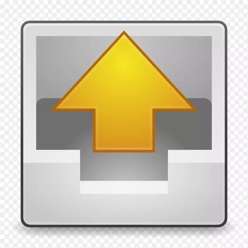 方形三角形符号黄色-动作邮件发件箱