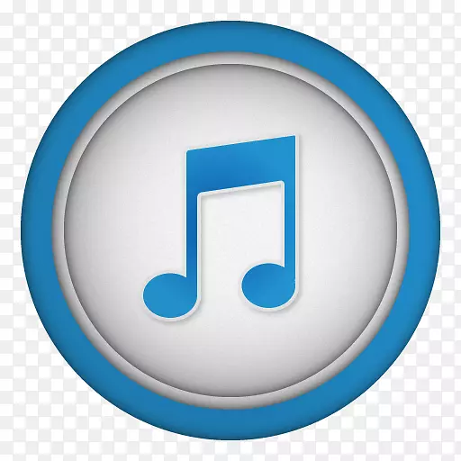 电蓝色符号-iTunes
