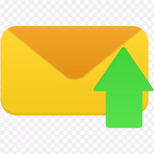 三角形符号黄色-电子邮件发送