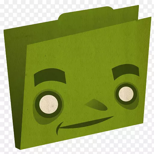 方形绿色字体-文件夹绿色