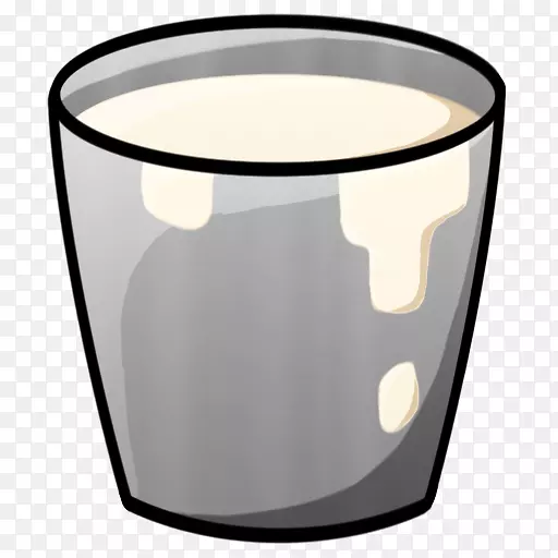 杯玻璃餐具.桶状牛奶