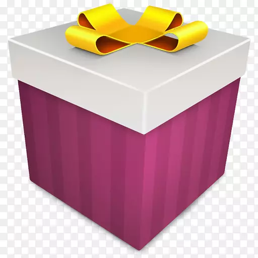 盒子礼物紫色黄色圣诞礼物洋红