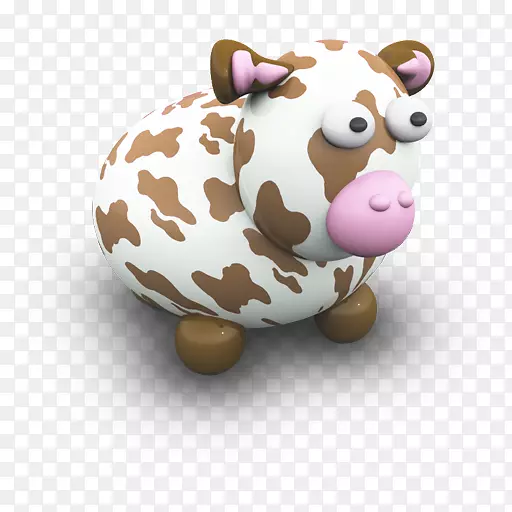 猪库填充玩具猪，像的鼻子-牛布朗纳波塞莱恩