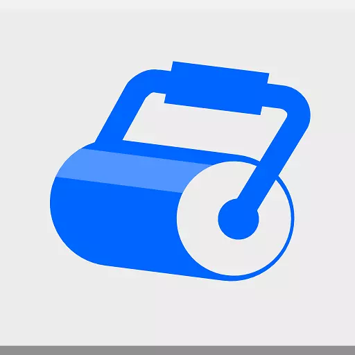 蓝色角文字符号-APP文件滚筒