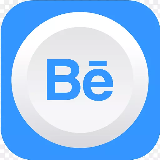 蓝色计算机图标区域文本-Behance