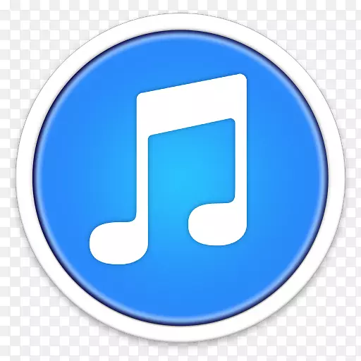符号电动蓝色字体-iTunes蓝色