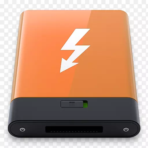 智能手机电子设备多媒体-橙色雷电