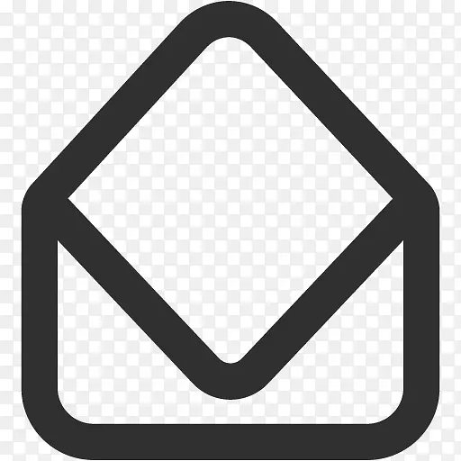 三角形区域符号-邮件打开