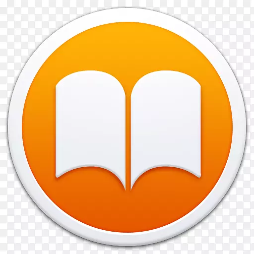橙色心符号黄色字体-苹果图书边框