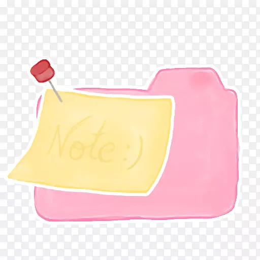 粉红色材料黄色文件夹糖果说明